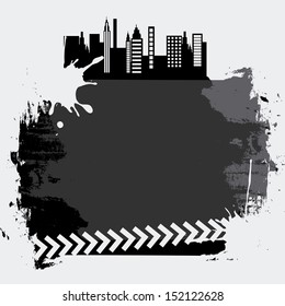 city label over gray background vector illustration 