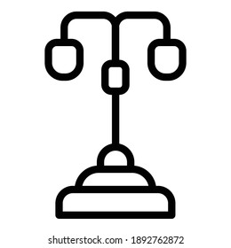 City-Lampensymbol. Umriss-City-Lampe, Vektorsymbol für Webdesign einzeln auf weißem Hintergrund