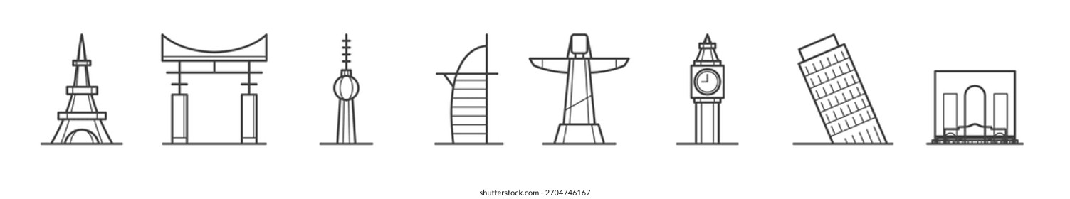 Stadt Wahrzeichen, Vektorgrafik