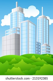 City landscape background