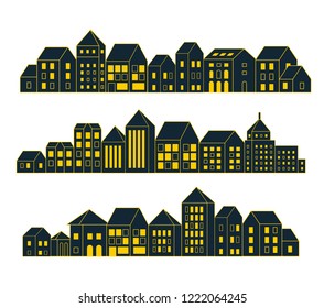 City landscape background of the buildings of houses and buildings