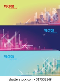 City Landscape. Beautiful abstract background town