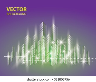 City Landscape. Beautiful abstract background town