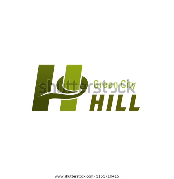 City Landscape Design Company Letter H Stock Vector Royalty Free