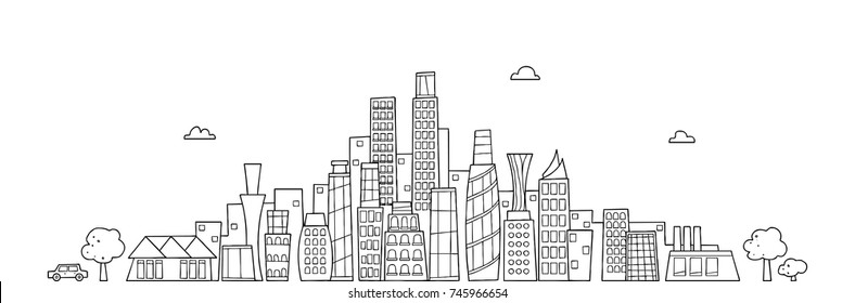 city landscape doodle