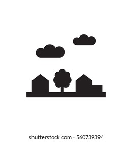 city landscape icon illustration isolated vector sign symbol