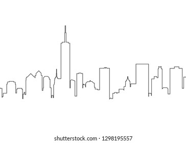 Nyc Skyline Outline Images Stock Photos Vectors Shutterstock