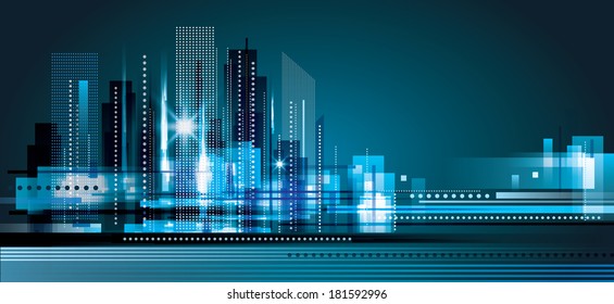 City landscape at night