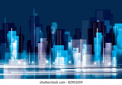 City Landscape At Night