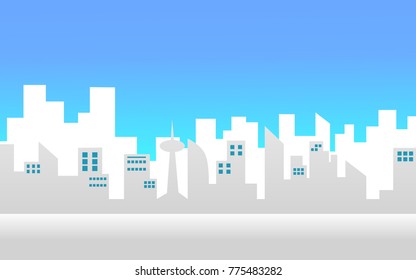 city landscape paper style vector