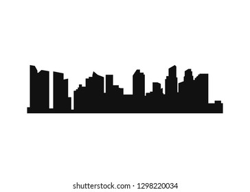 City landscape silhouette