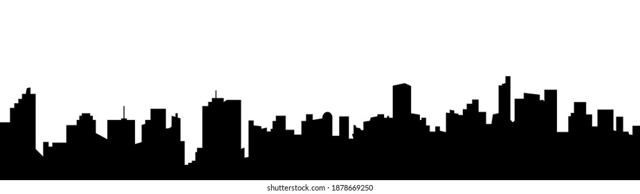 City landscape  silhouette.  Skyline vector ilustration.