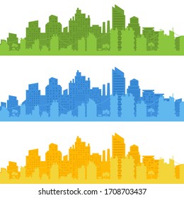 City landscape. City silhouette. Vector Illustration