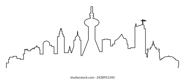 city landscape template. line city landscape