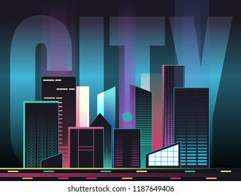 City landscape with Typography