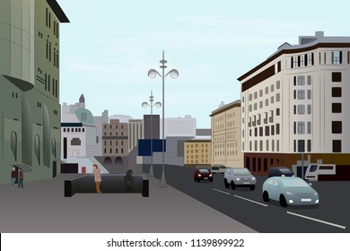 City landscape. Vector