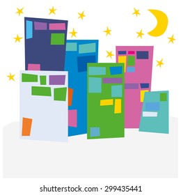 City landscape vector illustration