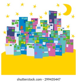City landscape vector illustration
