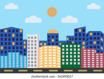 The city landscape. vector and illustrator