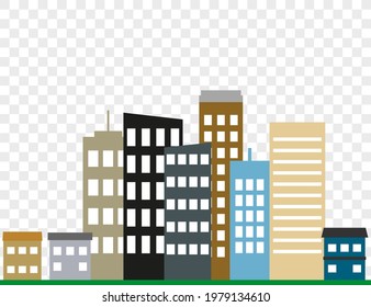 City, landscape, view flat. Vector illustration. Flat design.