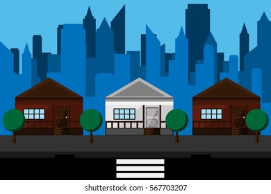 city landscape.vector and illustration