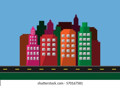 city landscape.vector and illustration
