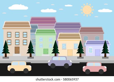 city landscape.vector and illustration