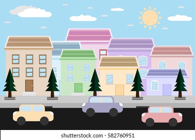 city landscape.vector and illustration