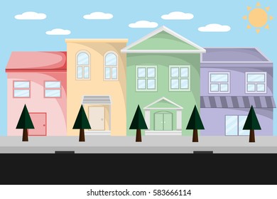 city landscape.vector and illustration