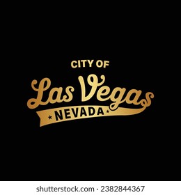 Stadt Las Vegas Schriftdesign. Las Vegas, Nevada Typografie Design. Vektorgrafik und Illustration.