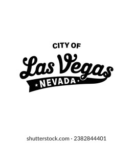 City of Las Vegas lettering design. Las Vegas, Nevada typography design. Vector and illustration.