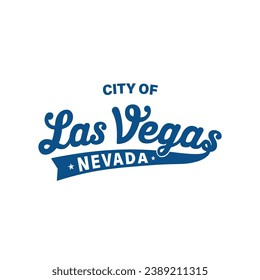 Stadt Las Vegas Schriftdesign. Las Vegas, Nevada Typografie Design. Vektorgrafik und Illustration.