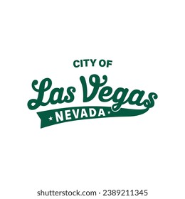 City of Las Vegas lettering design. Las Vegas, Nevada typography design. Vector and illustration.