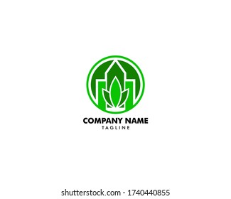 City Leaf Logo Design Template