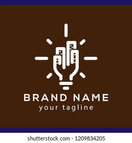 City Led Energy Logo Vector Element. LED Energy Logo template