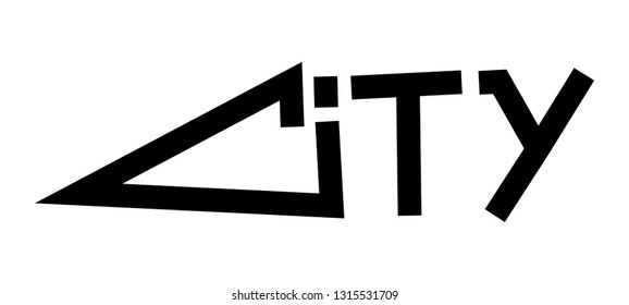 city lettering vector