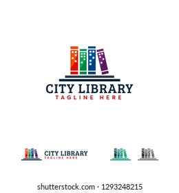 City Library Logo Designs Template City Stock Vector (Royalty Free ...