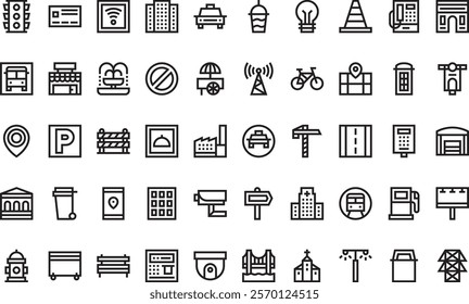 City life icons  High-Quality Vector Icons Collection with Editable Stroke. Ideal for Professional and Creative Projects.