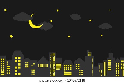 city life in night and buildings and lights,modern lifestyle.