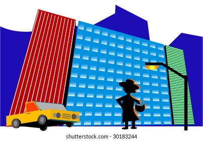 city life vector