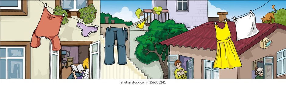 City life, vector illustration