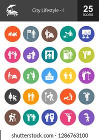 City Lifestyle Filled Icons