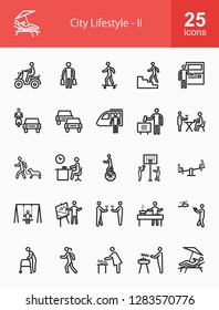 City Lifestyle Line Icons