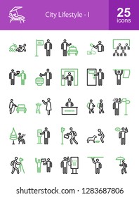 City Lifestyle Line Icons