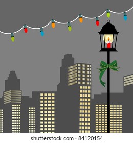 City light at Christmas time
