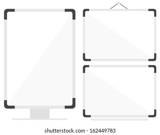 City light and whiteboard vector graphic