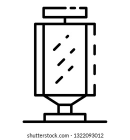 City lightbox icon. Outline city lightbox vector icon for web design isolated on white background