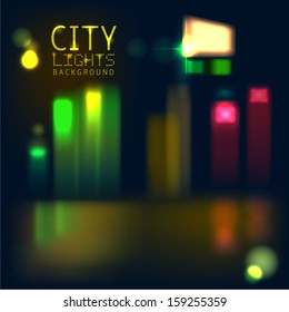 Fondo de luces de la ciudad