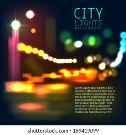 City lights background