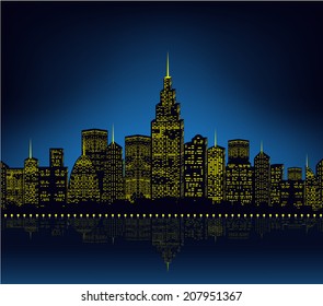 City lights, cityscape